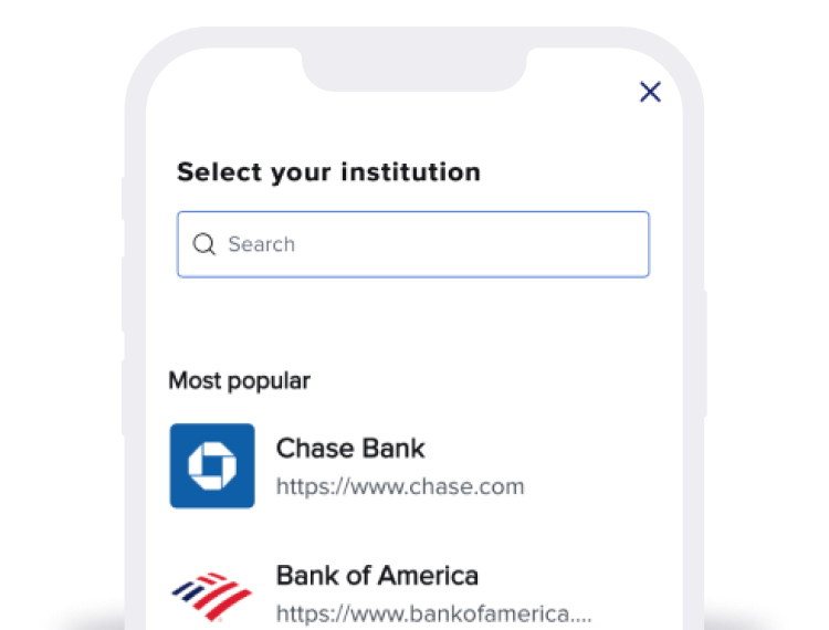 Link your accounts view in the U.S. Bank mobile app