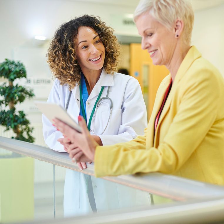 Doctor talking with patient 