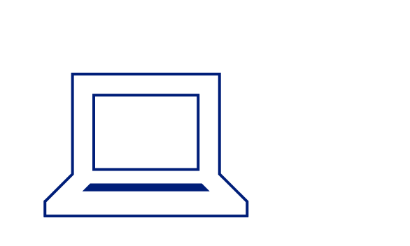 Illustration of a laptop that is open on a desk